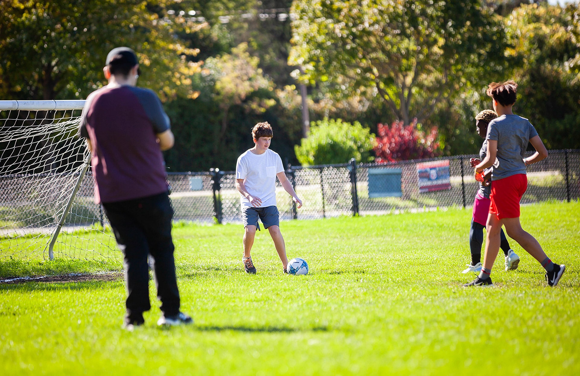 kids playing soccer